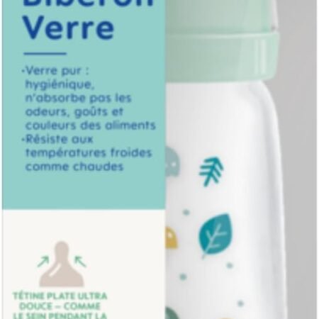 MAM Biberon en verre (260 ml) – Biberon résistant à la chaleur et aux variations de température