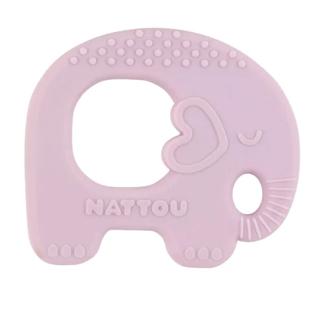 Anneau de Dentition Silicone - Éléphant - 10 cm - Lilas