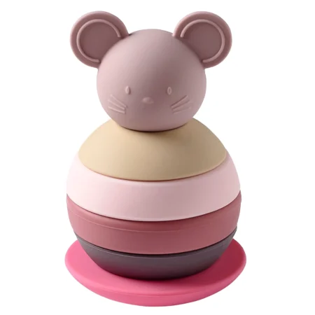 Culbuto Silicone - Souris - 15 cm - Rose