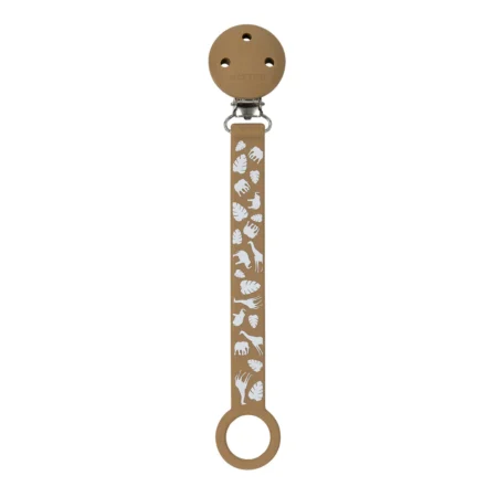 Attache-Sucette avec Fixation Universel Silicone - Silicone & Rubber - 21 cm - Motif Moka