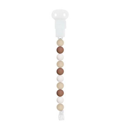 Attache tétine silicone Sable/Terracota/Blanc - NATTOU