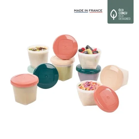 Babybols Bisourcés Pots de Conservation 8 x 180 ml + 8 x 250 ml de Babymoov
