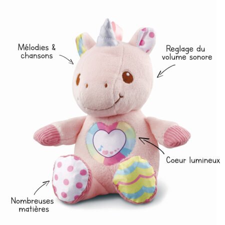Maé, ma licorne à câliner - peluche licorne