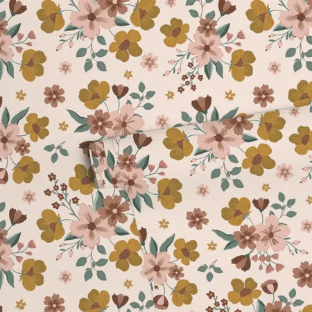 CAPUCINE - Papier peint enfant - Motif bouquet