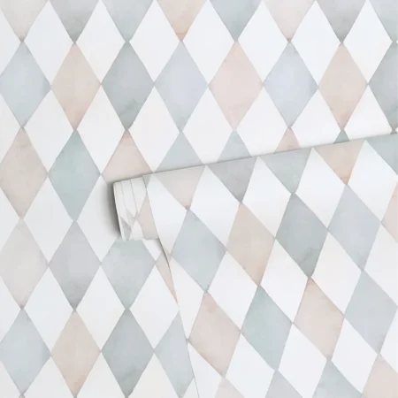 SELENE - Papier peint enfant - Motif Harlequin