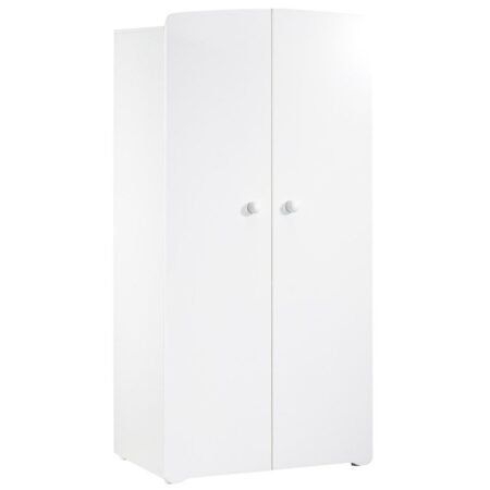 Armoire 2 portes New Basic Boutons boule blanc