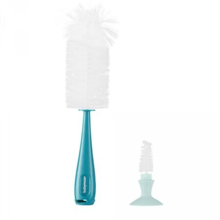 Goupillon pour biberon avec ventouse bleu