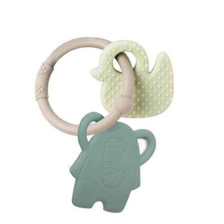 Anneau de dentition silicone Lapidou éléphant vert