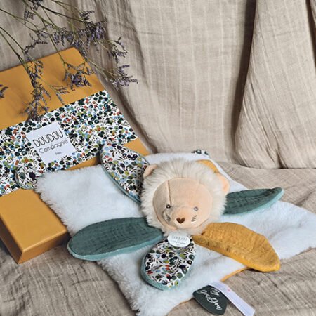 Doudou LION avec pétales - BOH'AIME - 27 cm