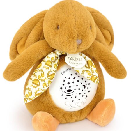 Veilleuse Lapin Musicale Projection mur avec chansons Douces - Jaune moutarde