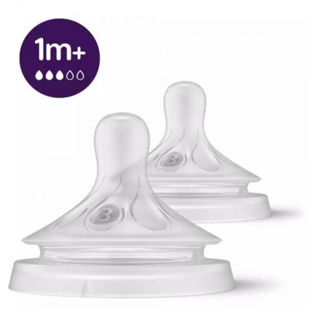 Lot de 2 tétines Natural response 1 mois+ débit lent