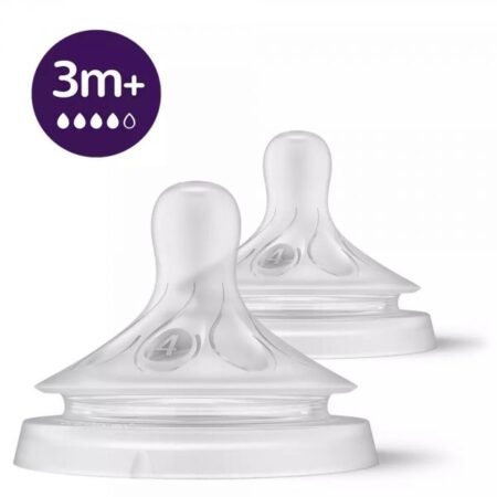Lot de 2 tétines Natural response 3 mois+ débit moyen