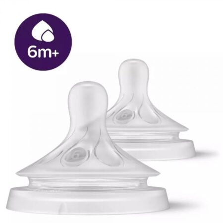 Lot de 2 tétines Natural response 6 mois+ débit liquides épaissis