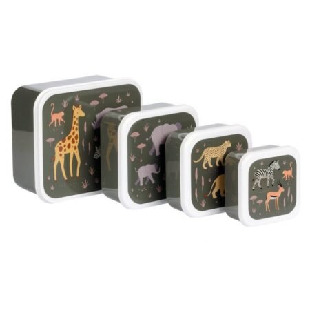 Lot de 4 boîtes à goûter Savane